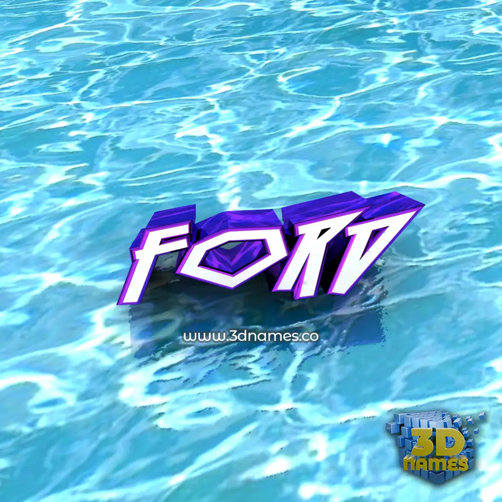 ford in Water style - 3D name wallpaper