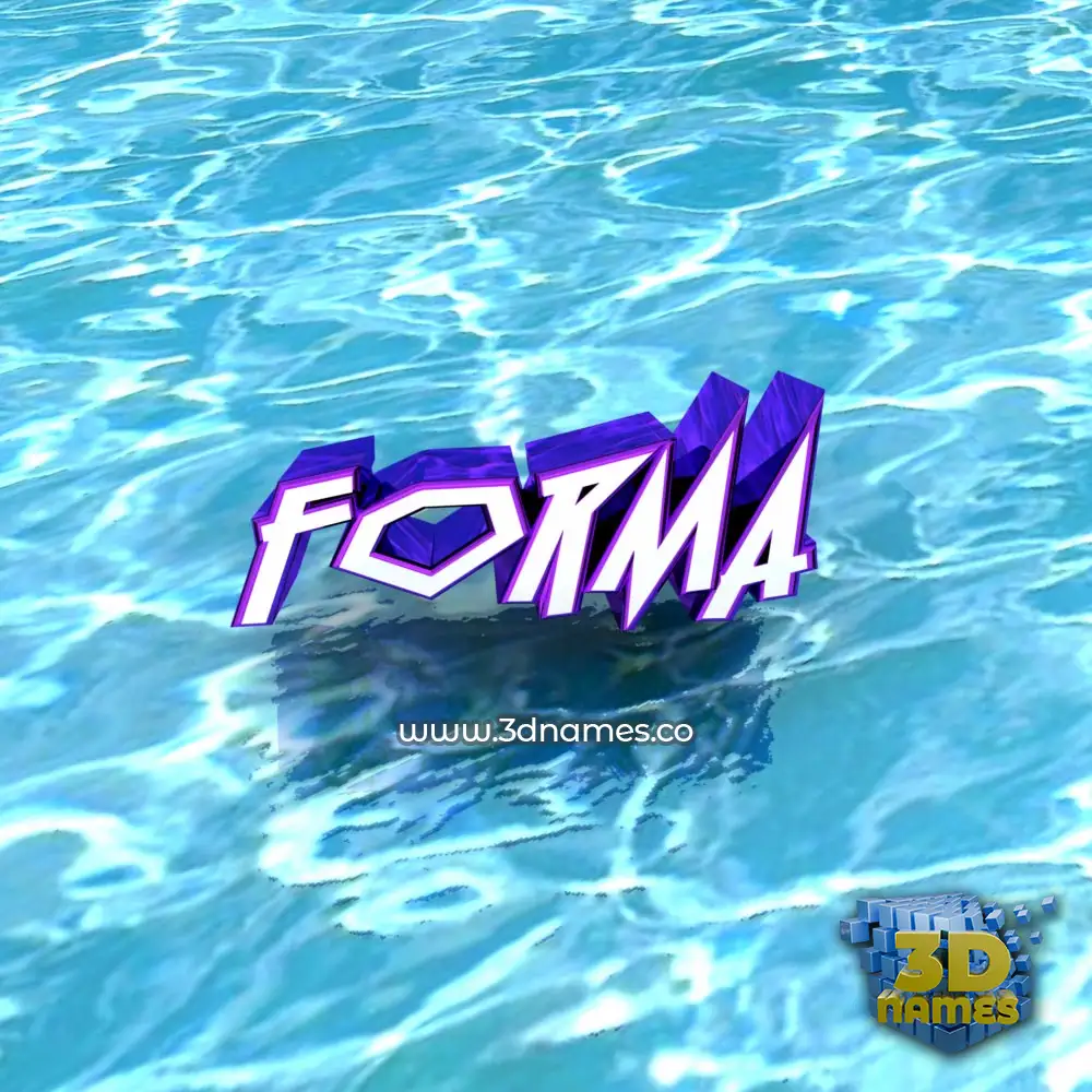 forma in Water style - 3D name wallpaper
