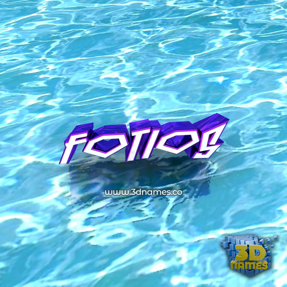 fotios in Water style - 3D name wallpaper