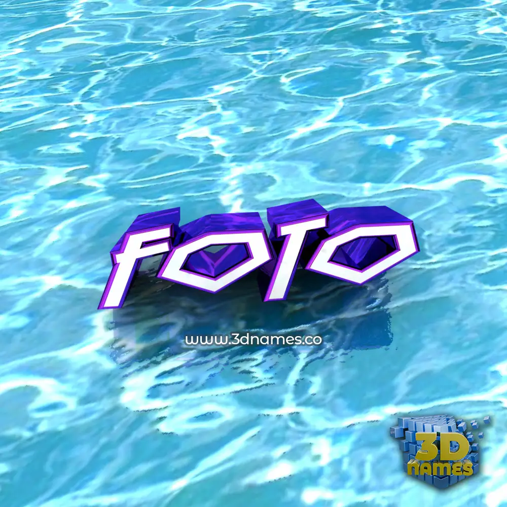 foto in Water style - 3D name wallpaper