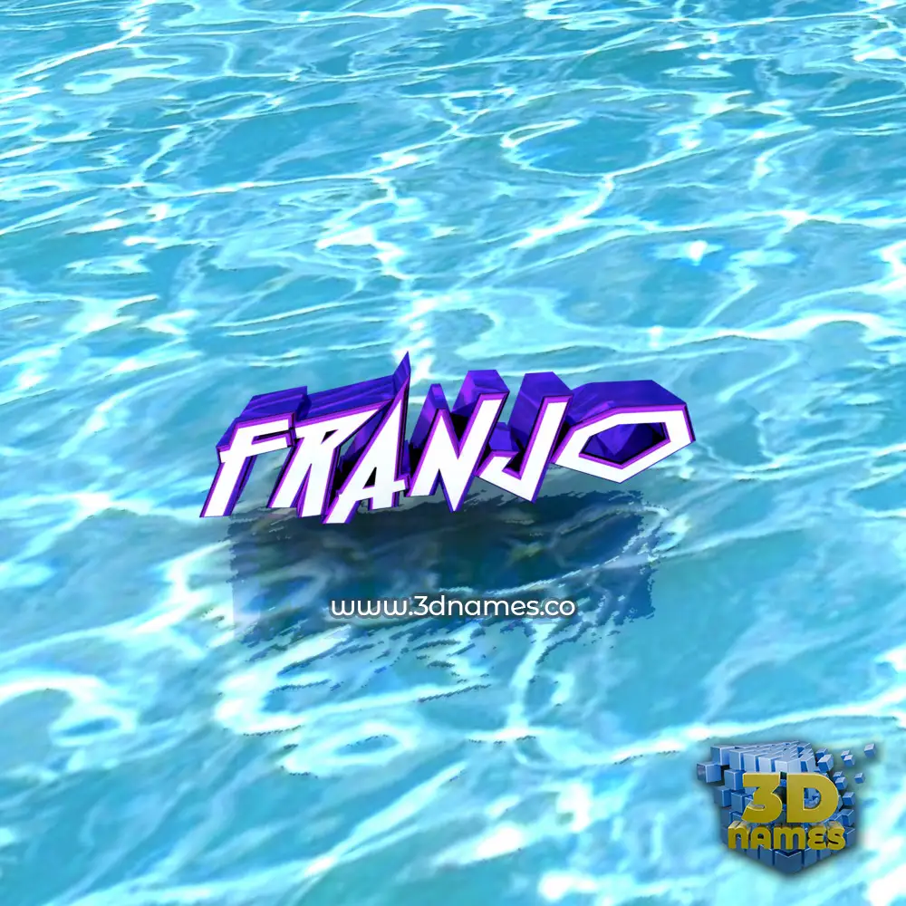 franjo in Water style - 3D name wallpaper