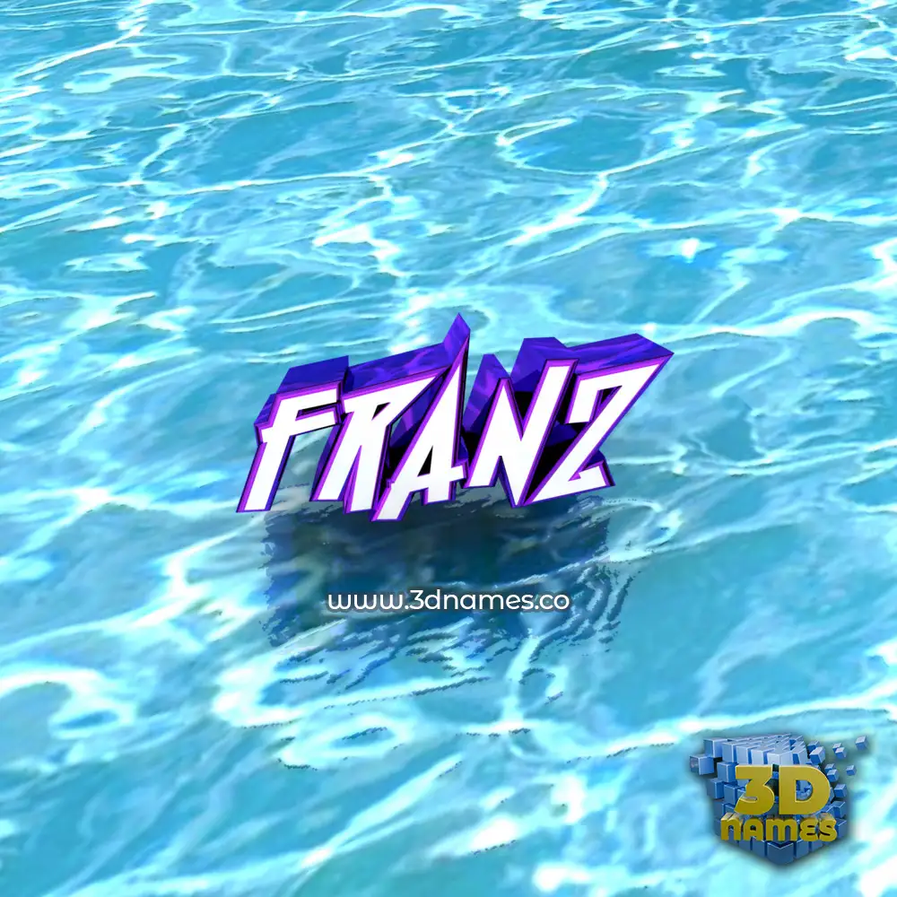 franz in Water style - 3D name wallpaper