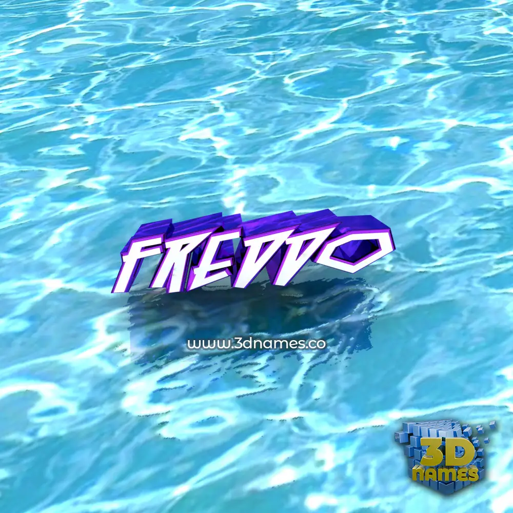 freddo in Water style - 3D name wallpaper