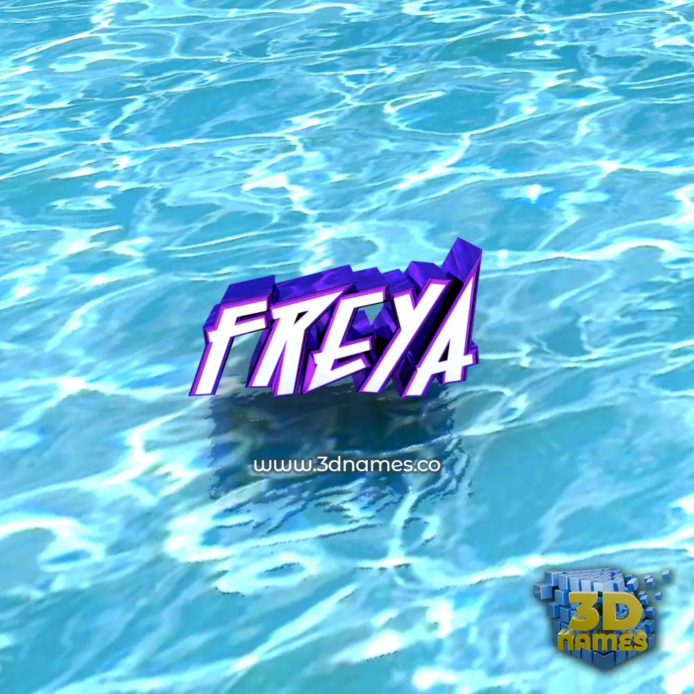 freya in Water style - 3D name wallpaper