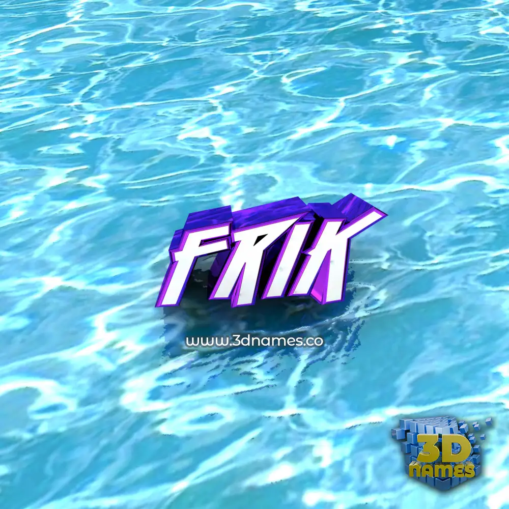 frik in Water style - 3D name wallpaper