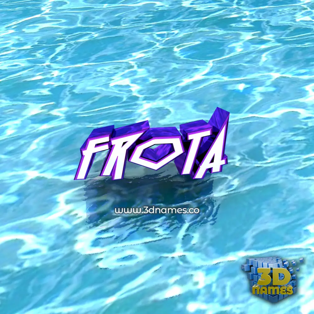 frota in Water style - 3D name wallpaper
