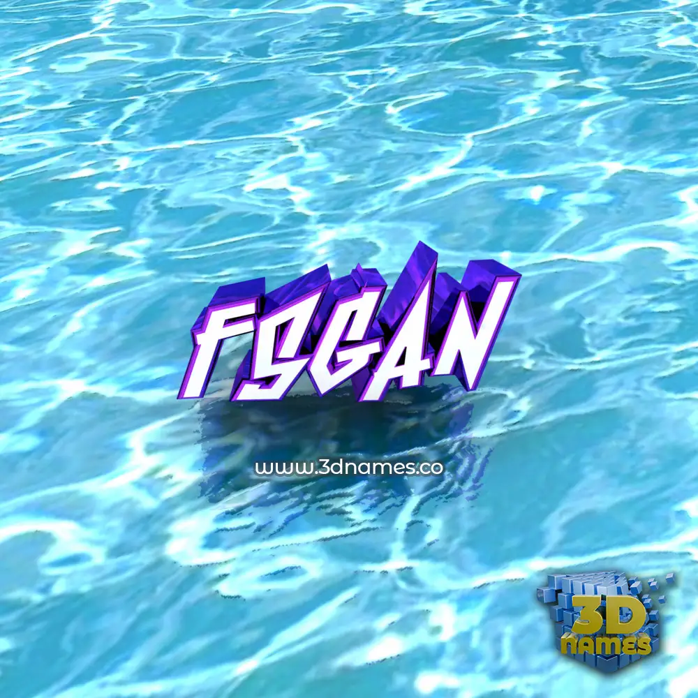 fsgan in Water style - 3D name wallpaper