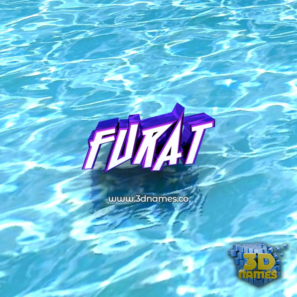 furat in Water style - 3D name wallpaper