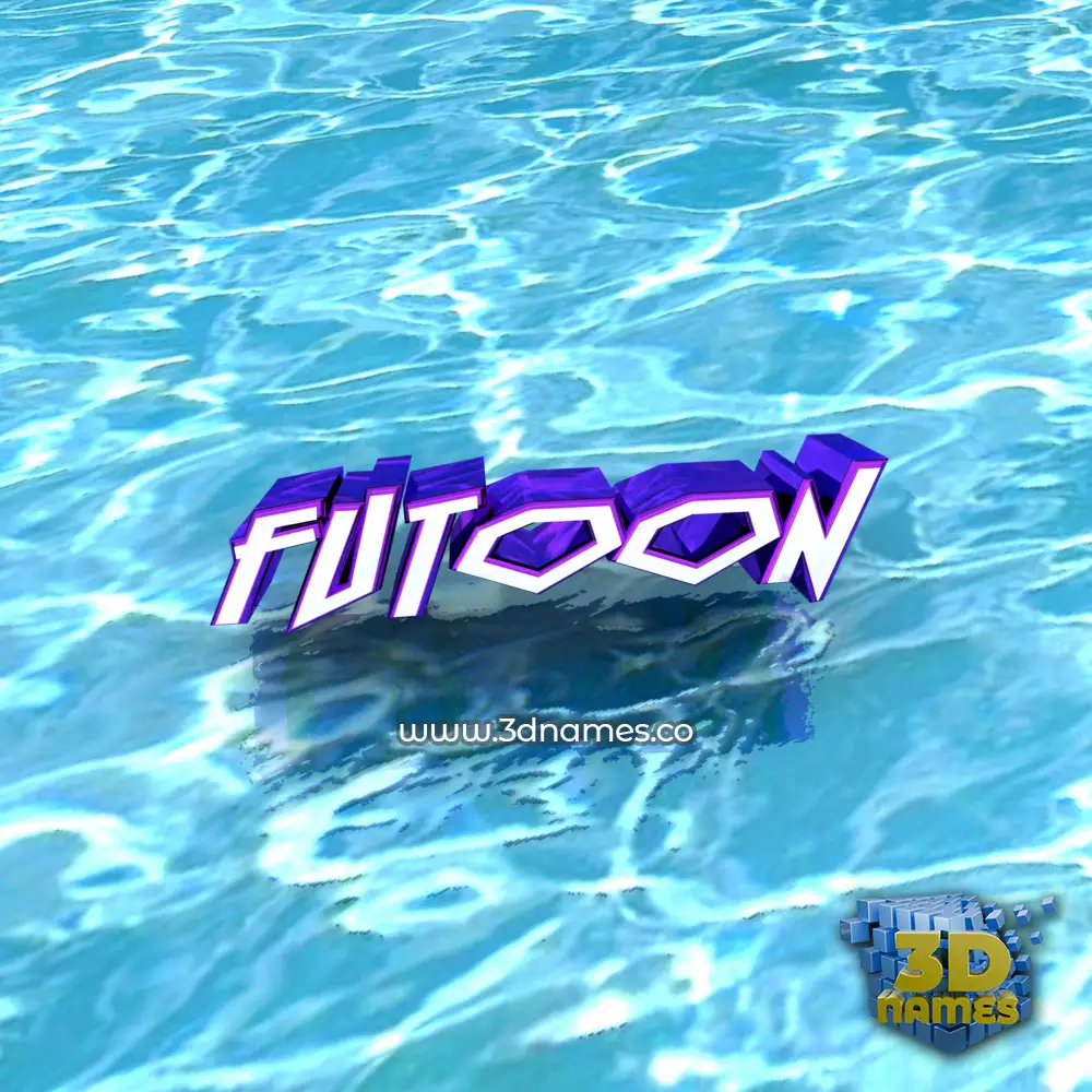 futoon in Water style - 3D name wallpaper