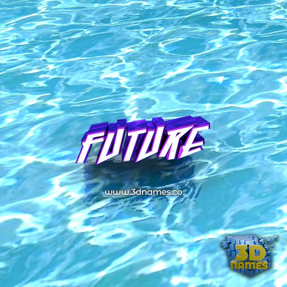 future in Water style - 3D name wallpaper