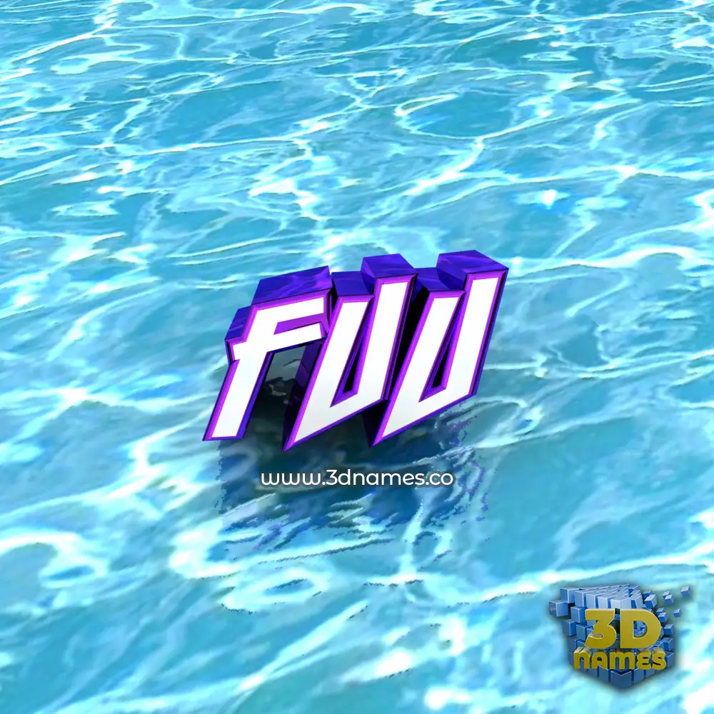 fuu in Water style - 3D name wallpaper