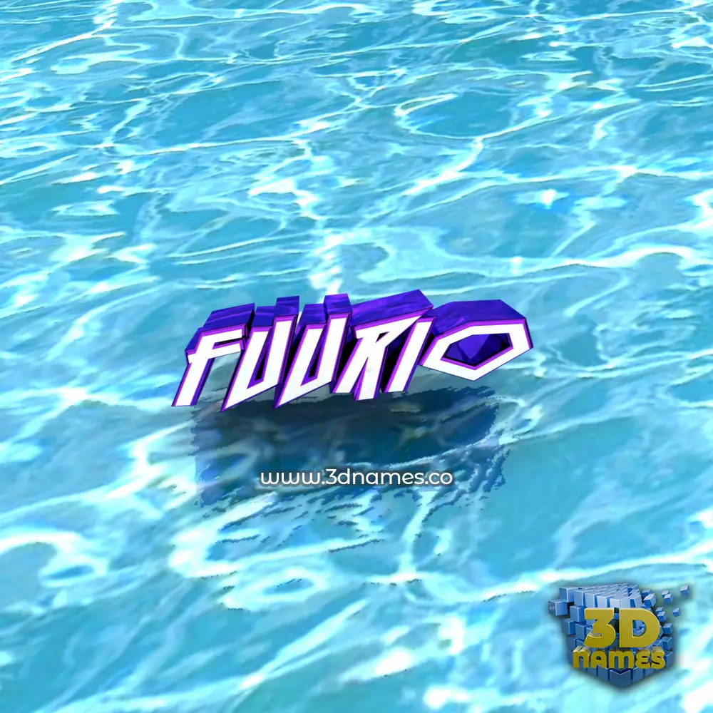 fuurio in Water style - 3D name wallpaper
