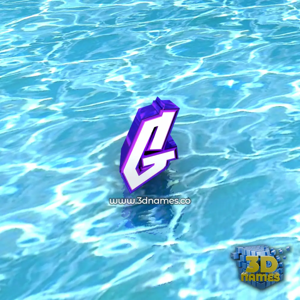 g in Water style - 3D name wallpaper