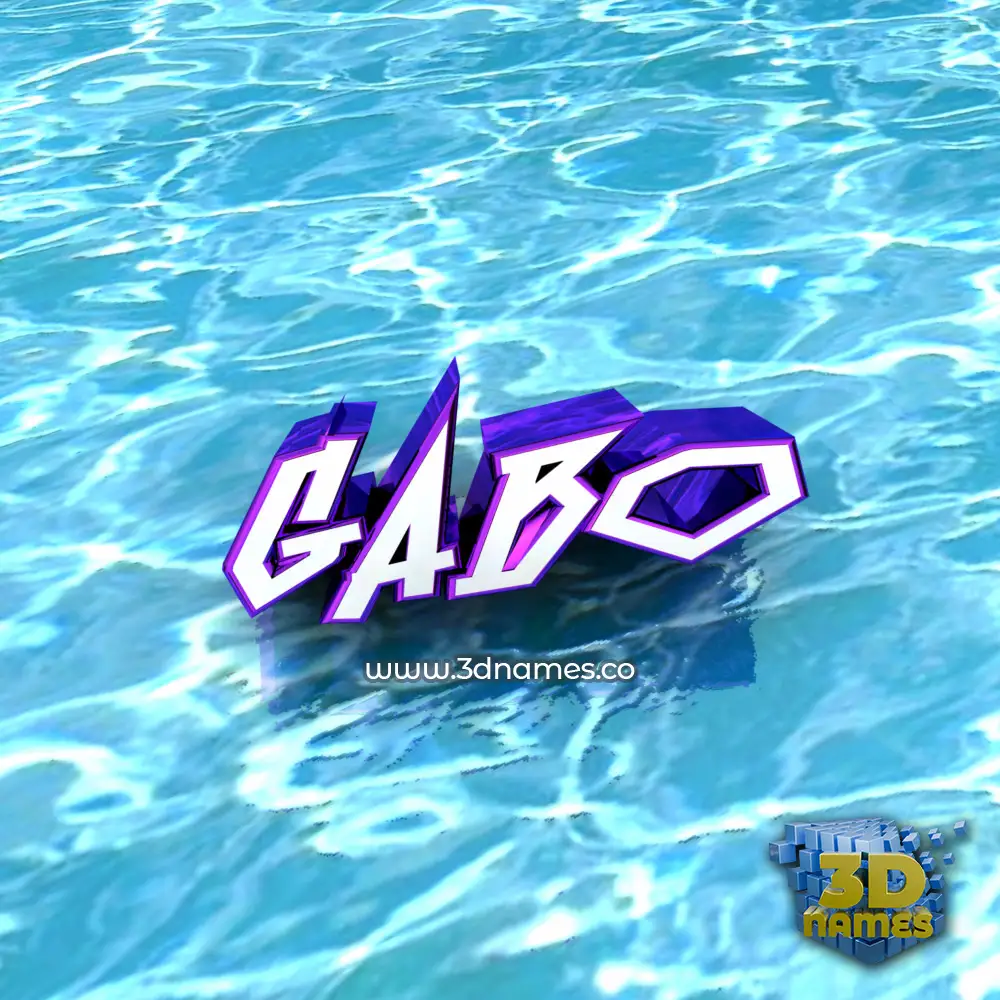 gabo in Water style - 3D name wallpaper