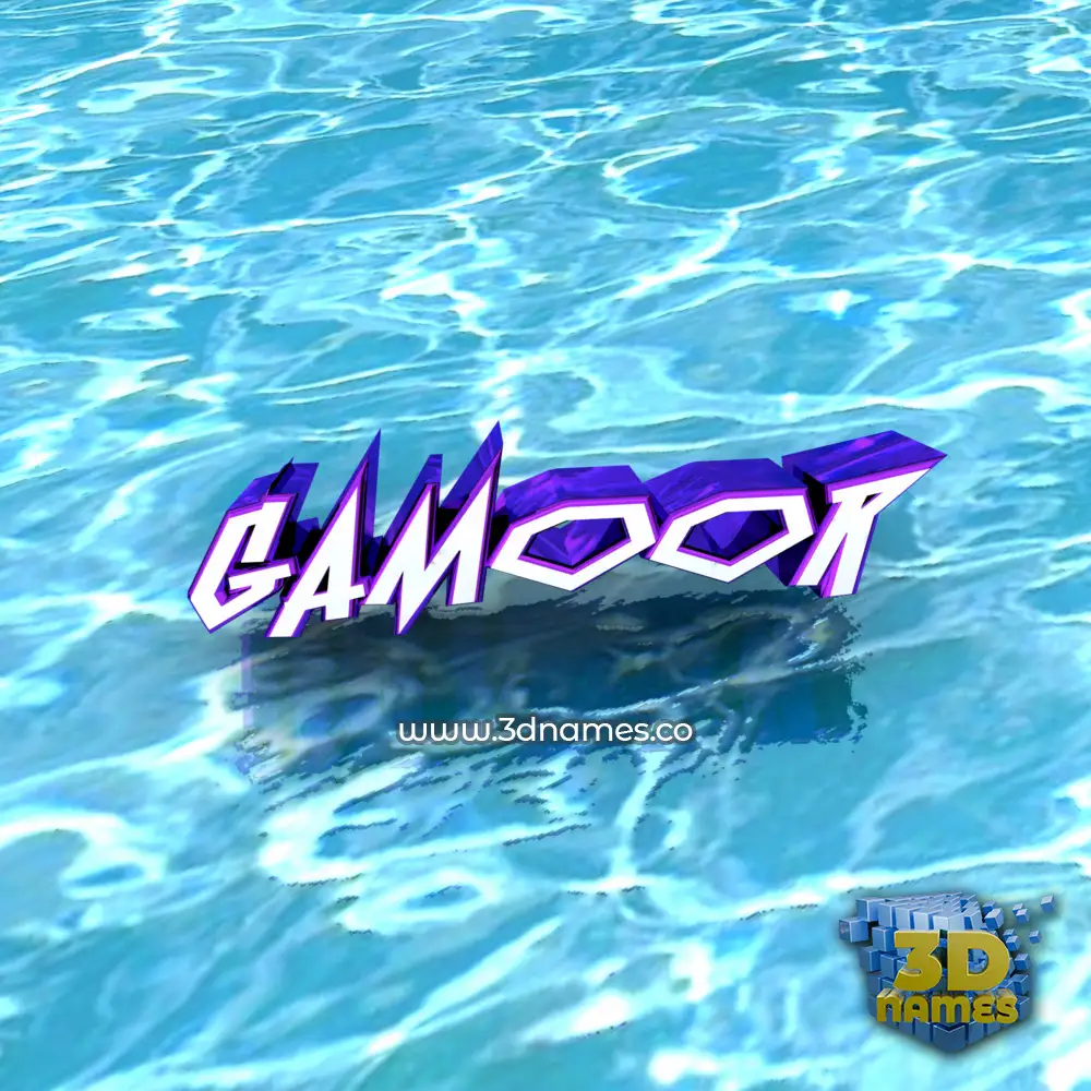 gamoor in Water style - 3D name wallpaper
