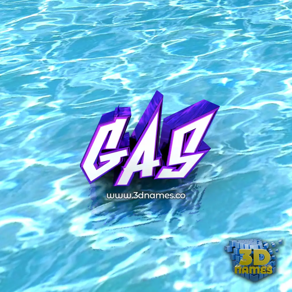 gas in Water style - 3D name wallpaper