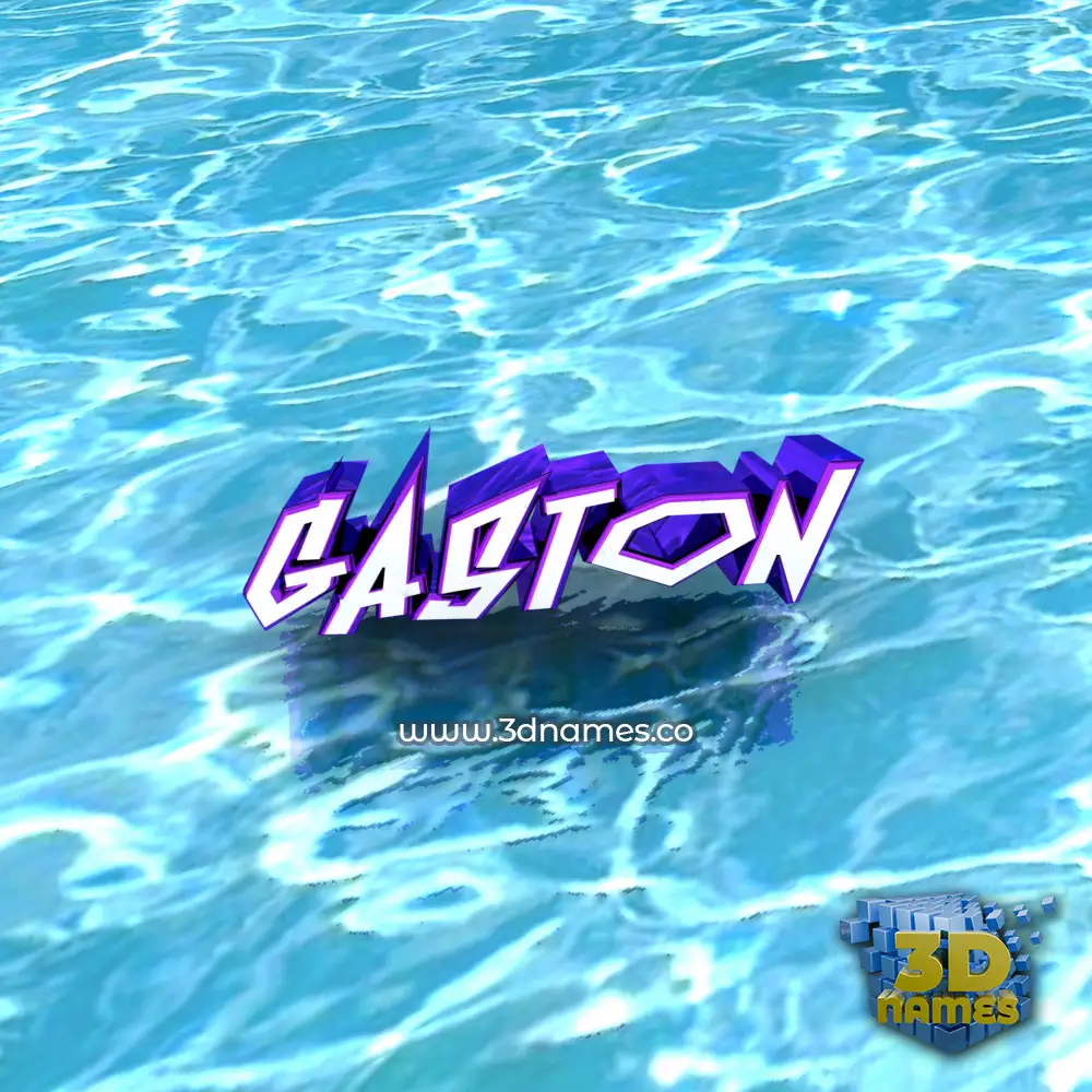 gaston in Water style - 3D name wallpaper