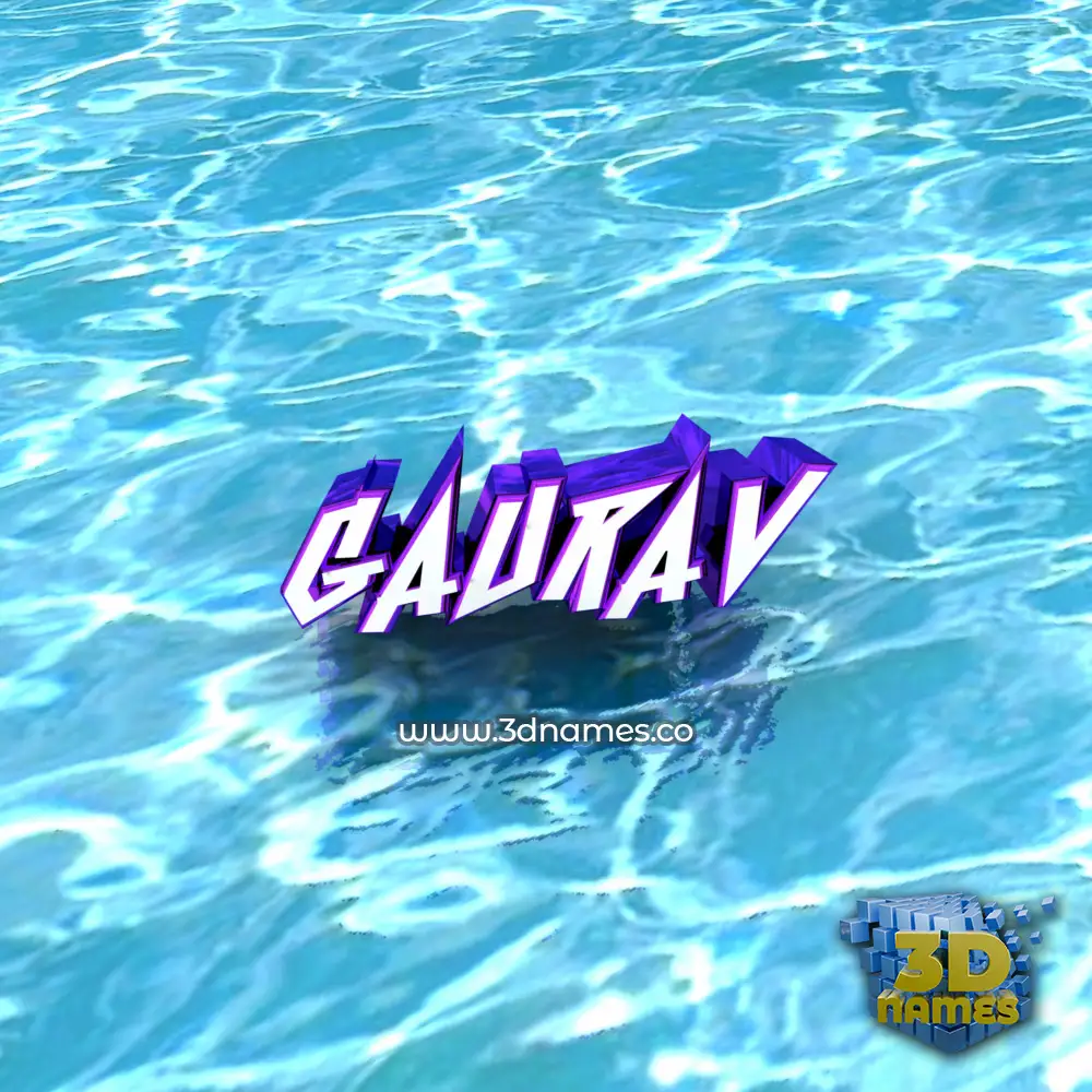 gaurav in Water style - 3D name wallpaper