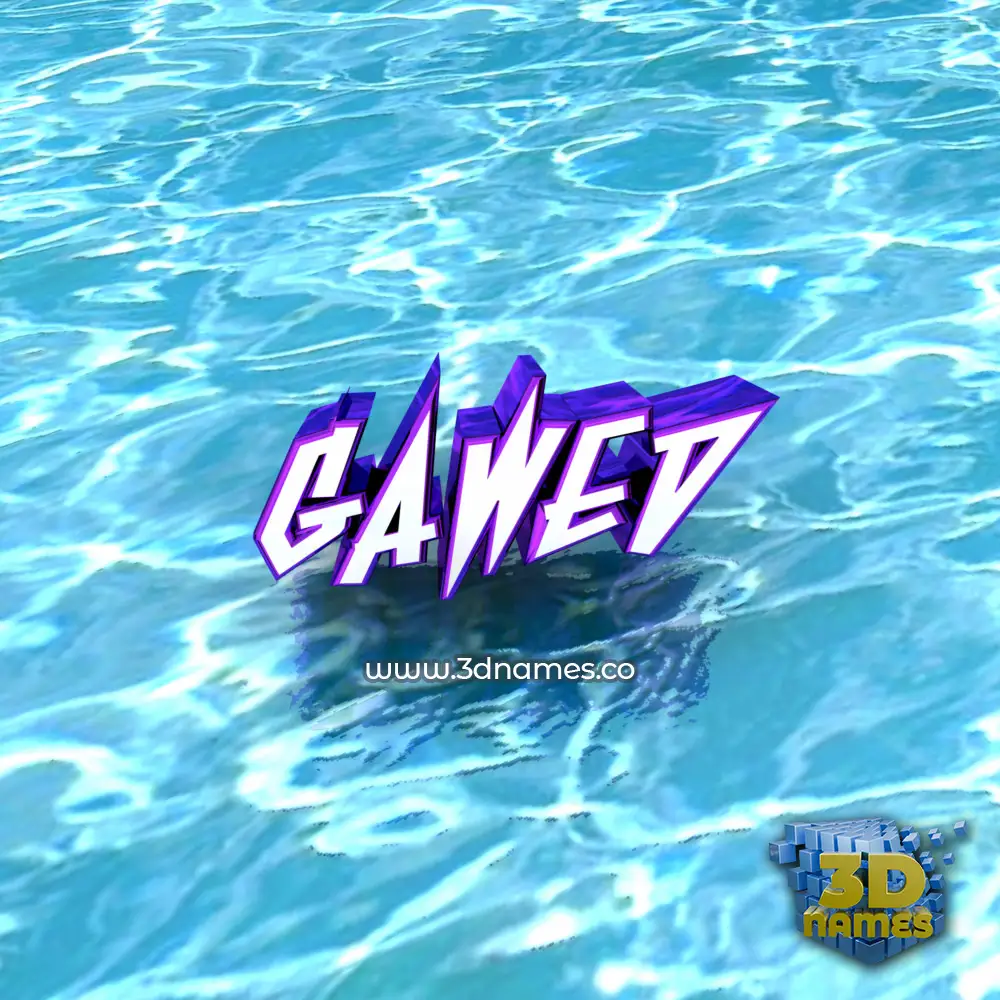 gawed in Water style - 3D name wallpaper