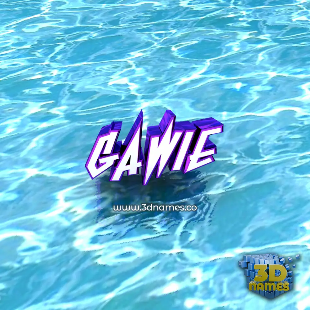 gawie in Water style - 3D name wallpaper