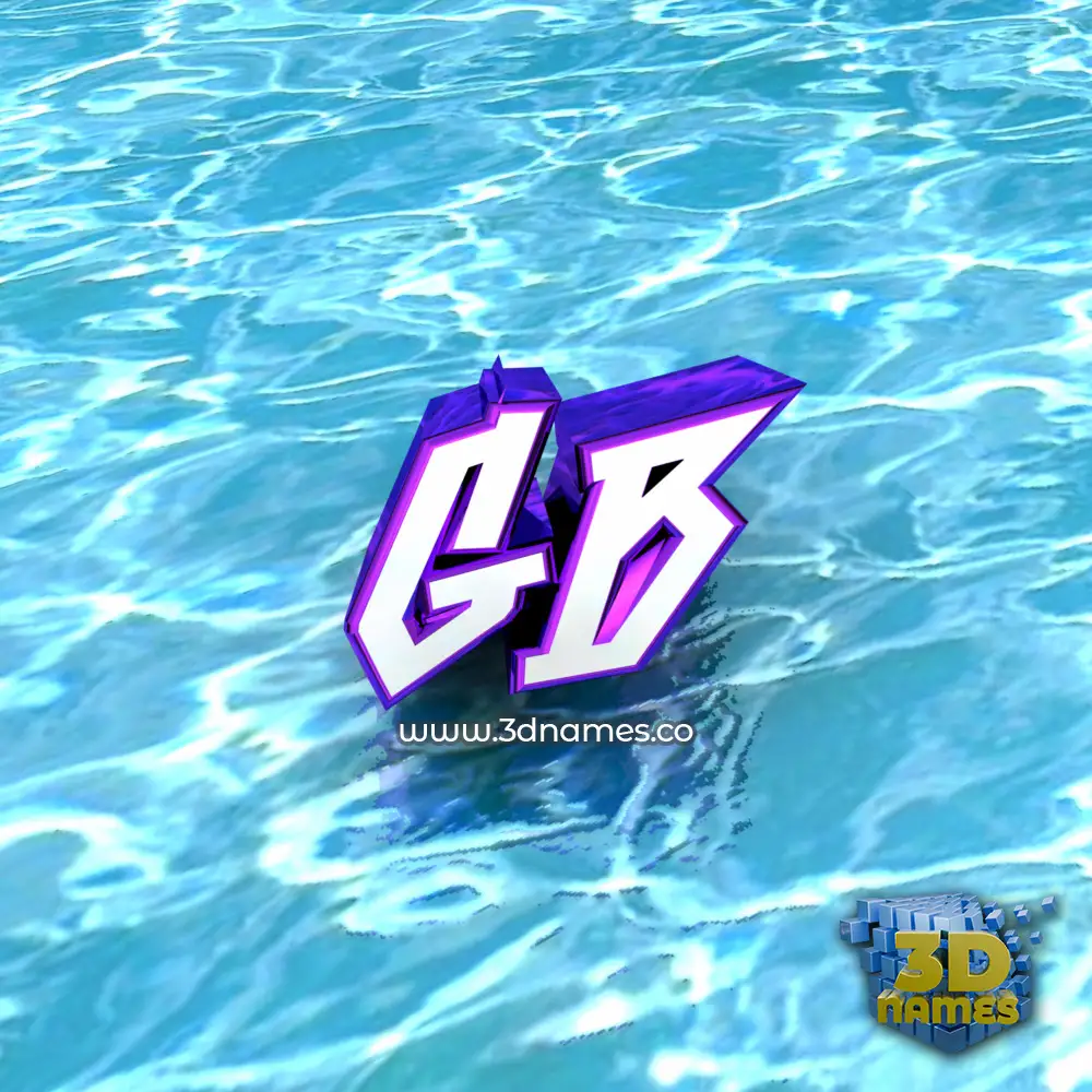 gb in Water style - 3D name wallpaper