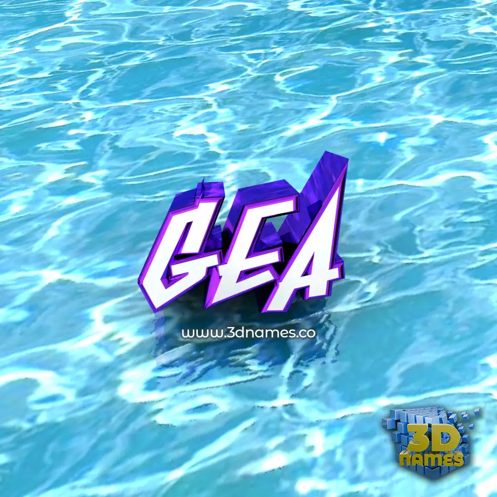 gea in Water style - 3D name wallpaper