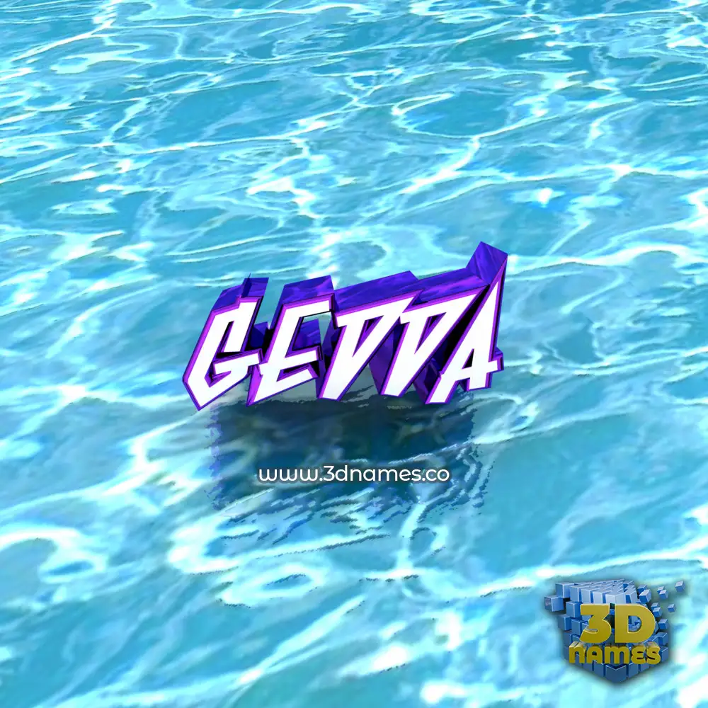 gedda in Water style - 3D name wallpaper