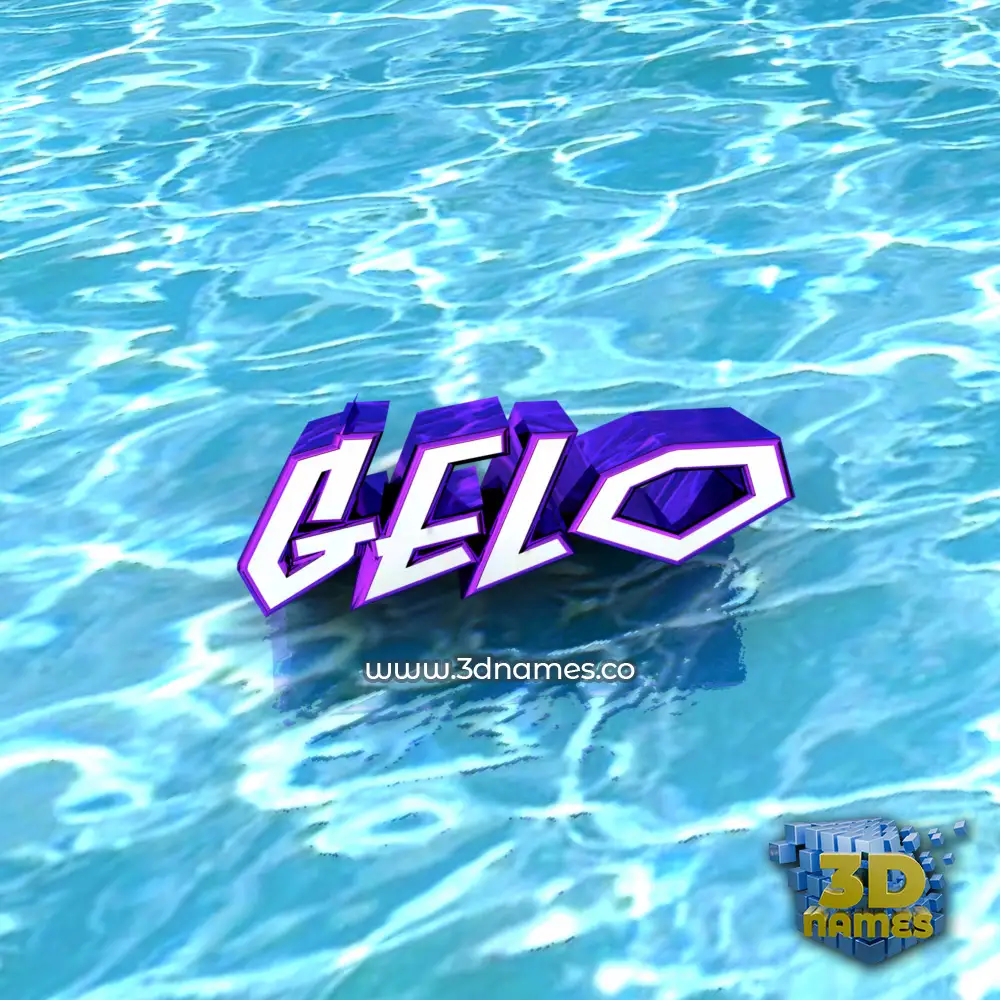 gelo in Water style - 3D name wallpaper
