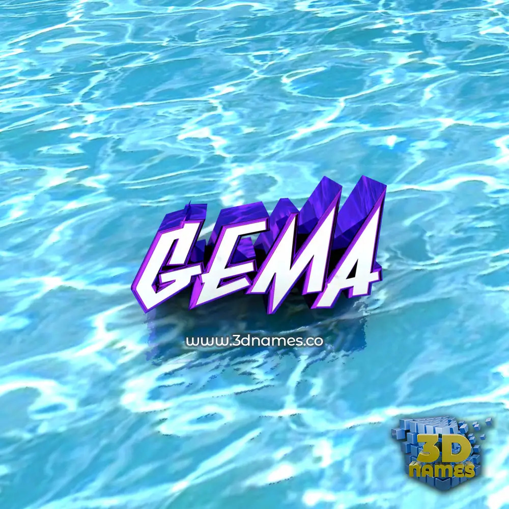 gema in Water style - 3D name wallpaper