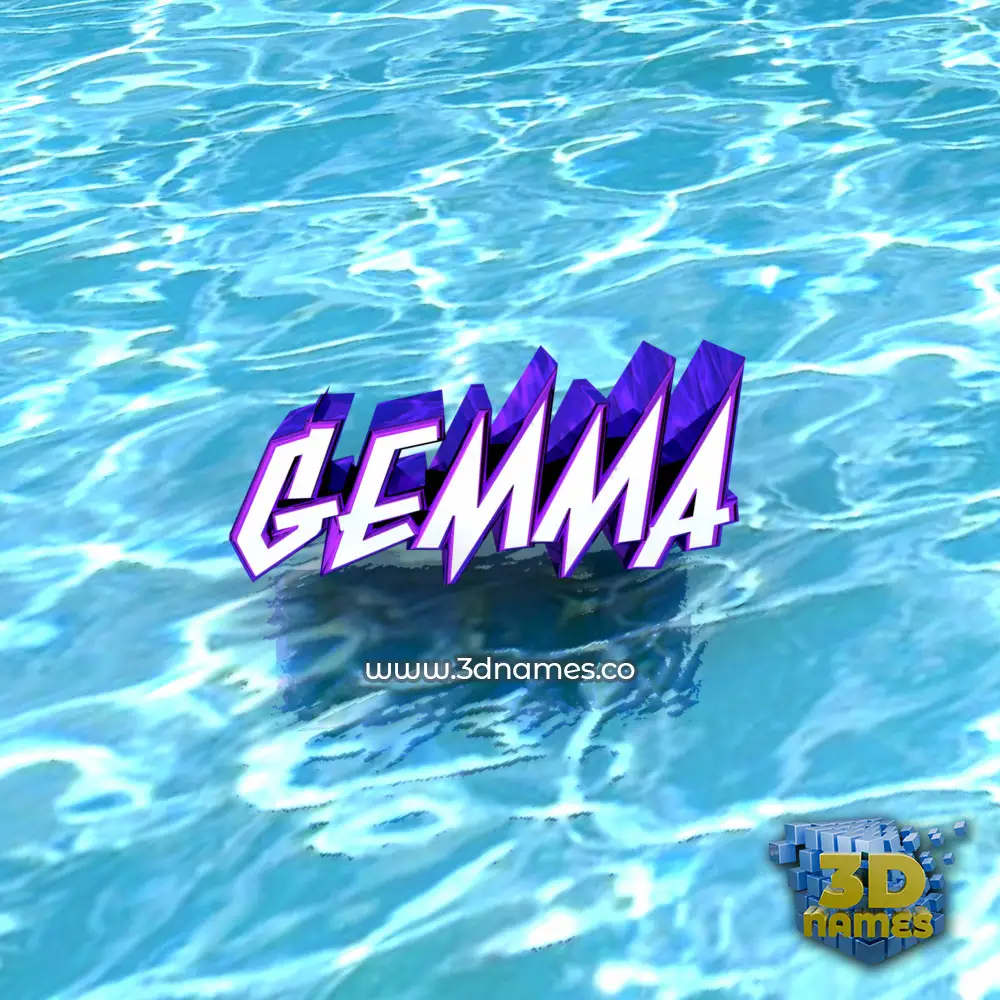 gemma in Water style - 3D name wallpaper