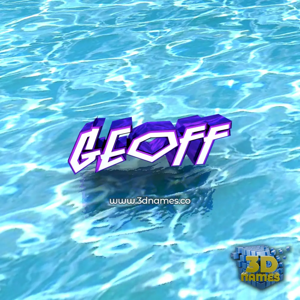 geoff in Water style - 3D name wallpaper