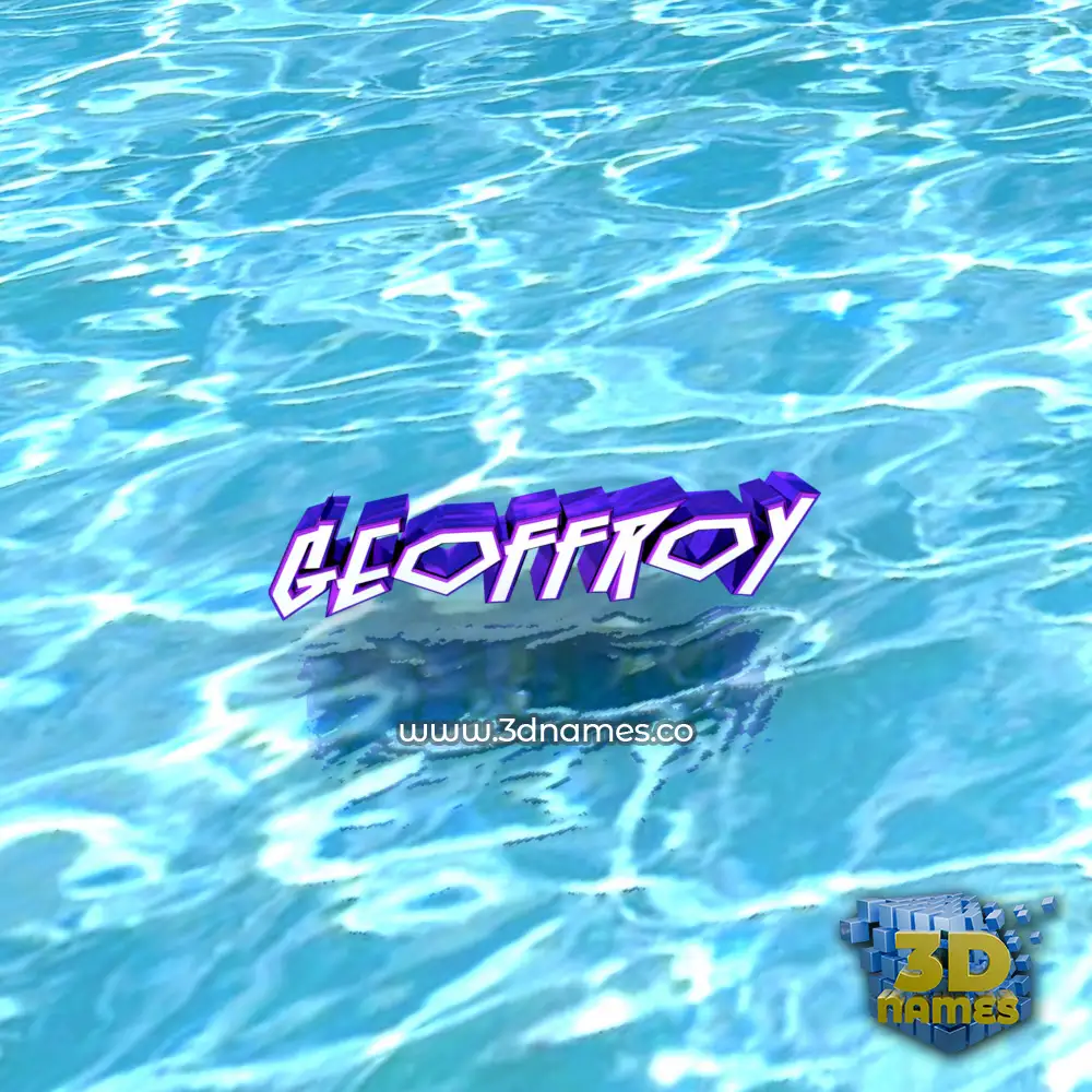 geoffroy in Water style - 3D name wallpaper