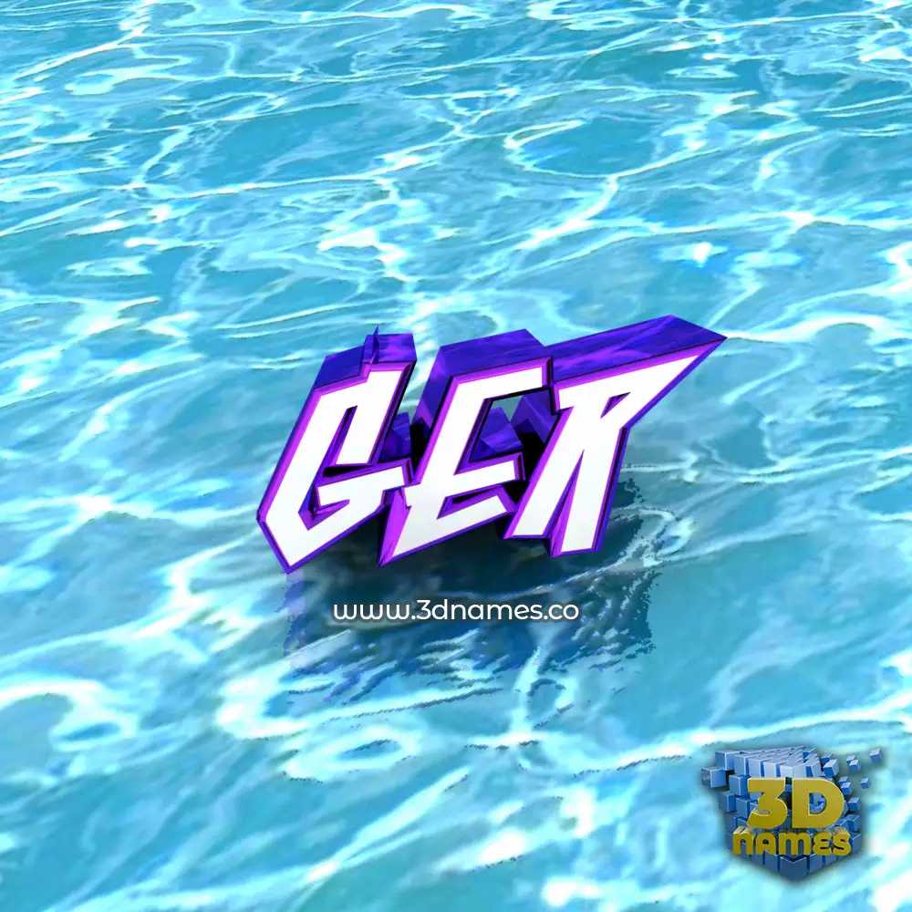 ger in Water style - 3D name wallpaper