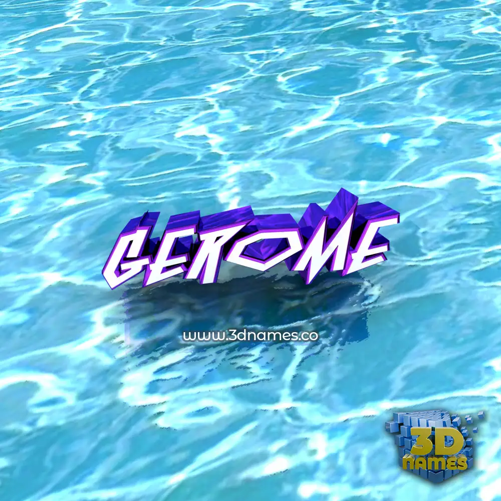 gerome in Water style - 3D name wallpaper