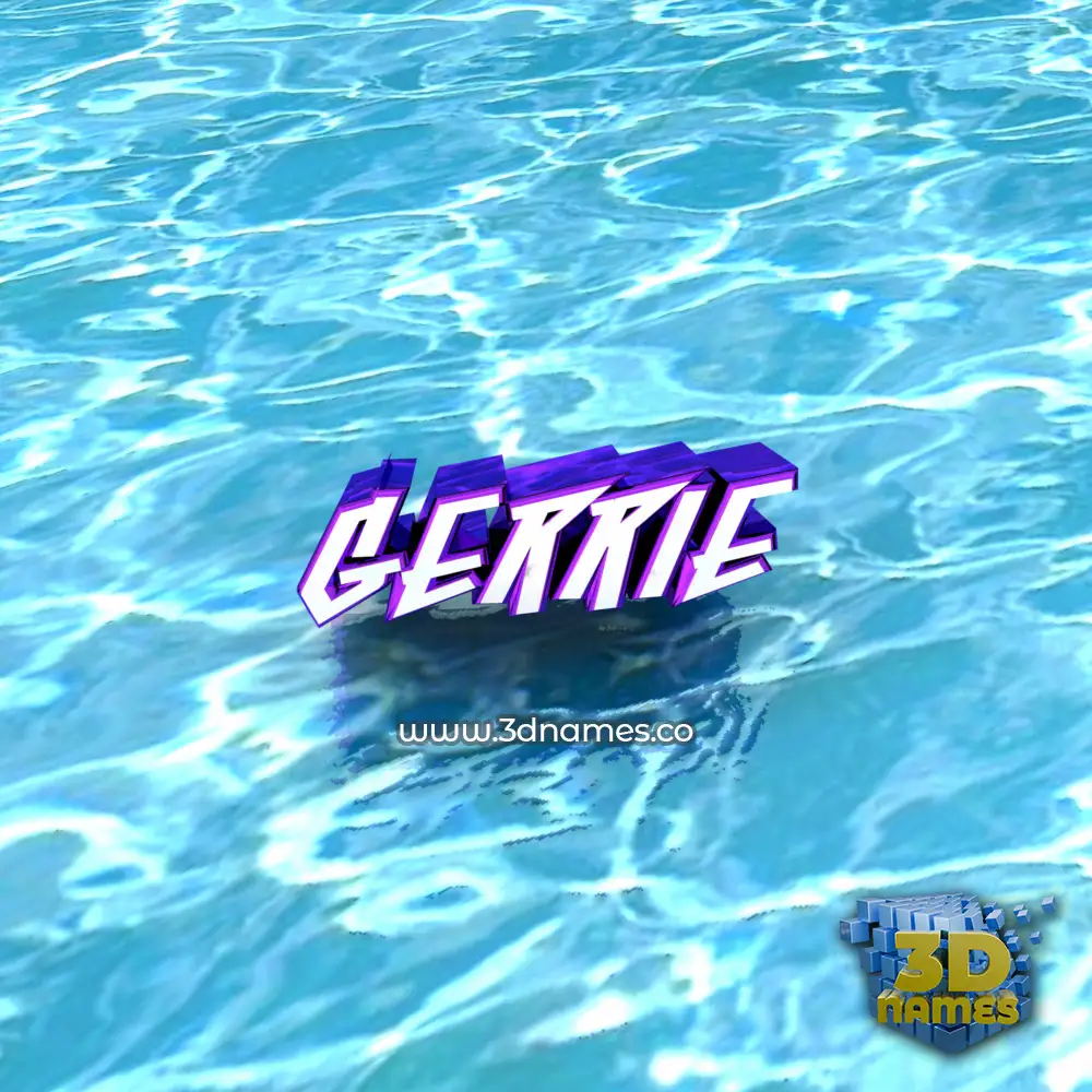 gerrie in Water style - 3D name wallpaper