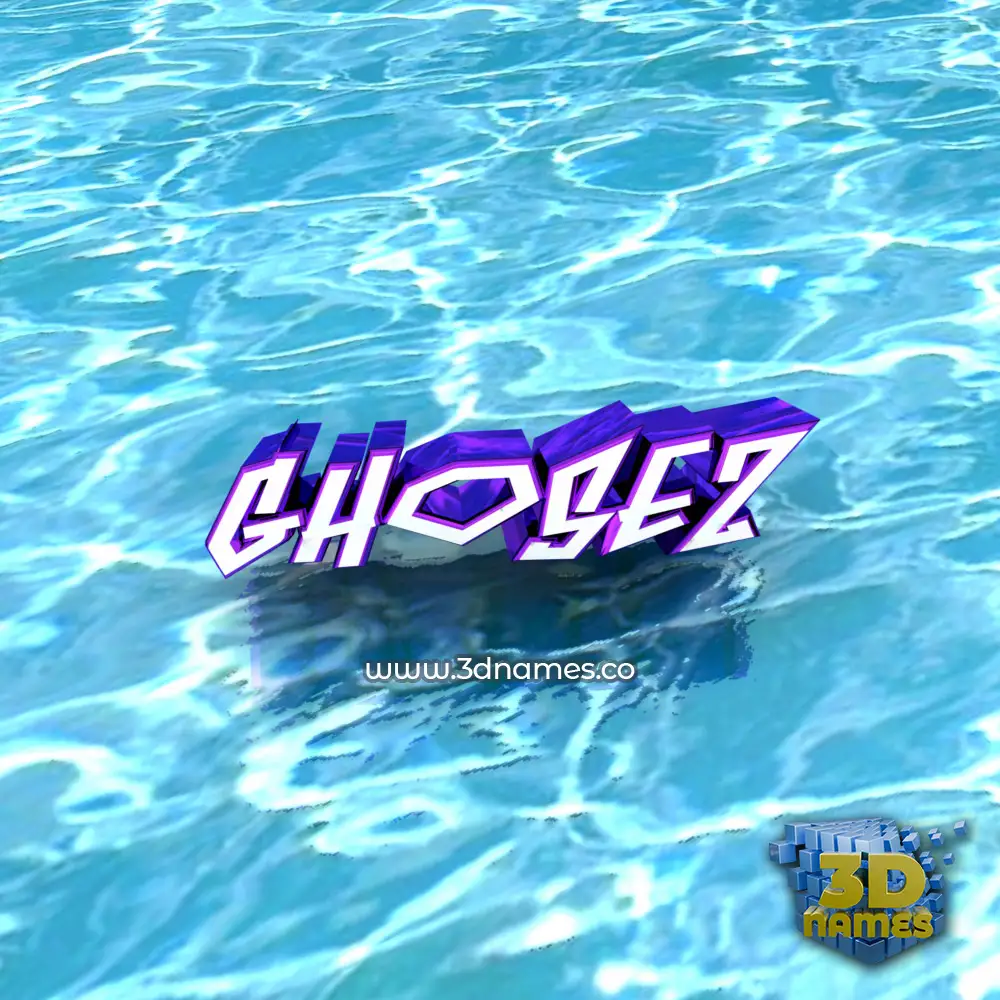 ghosez in Water style - 3D name wallpaper