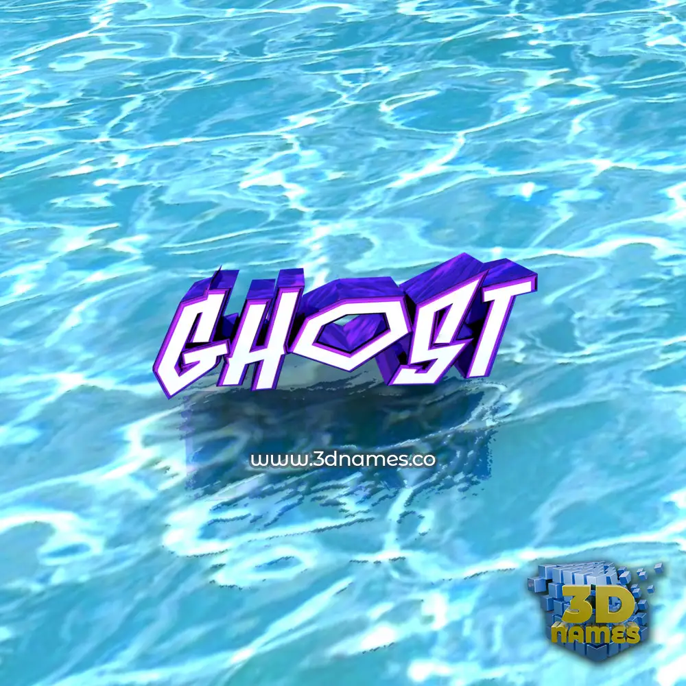 ghost in Water style - 3D name wallpaper