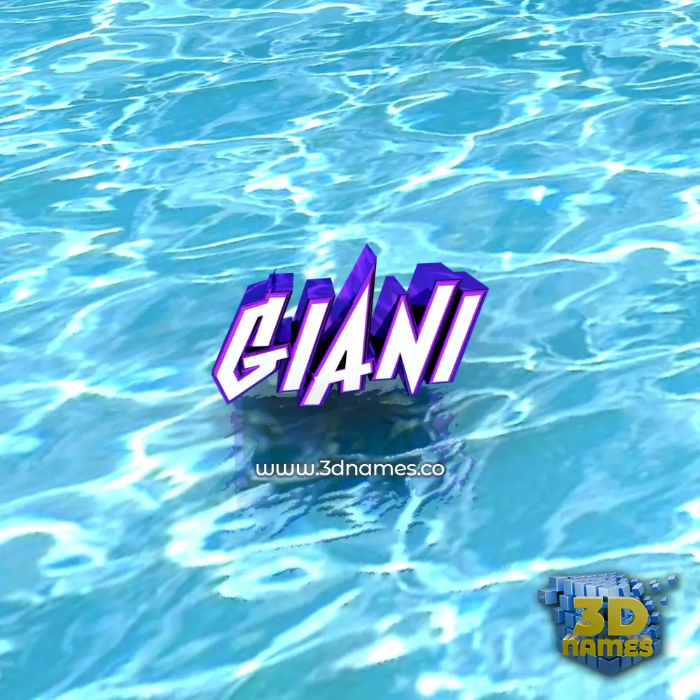 giani in Water style - 3D name wallpaper