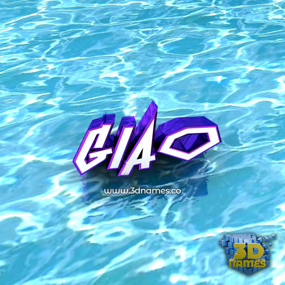 giao in Water style - 3D name wallpaper