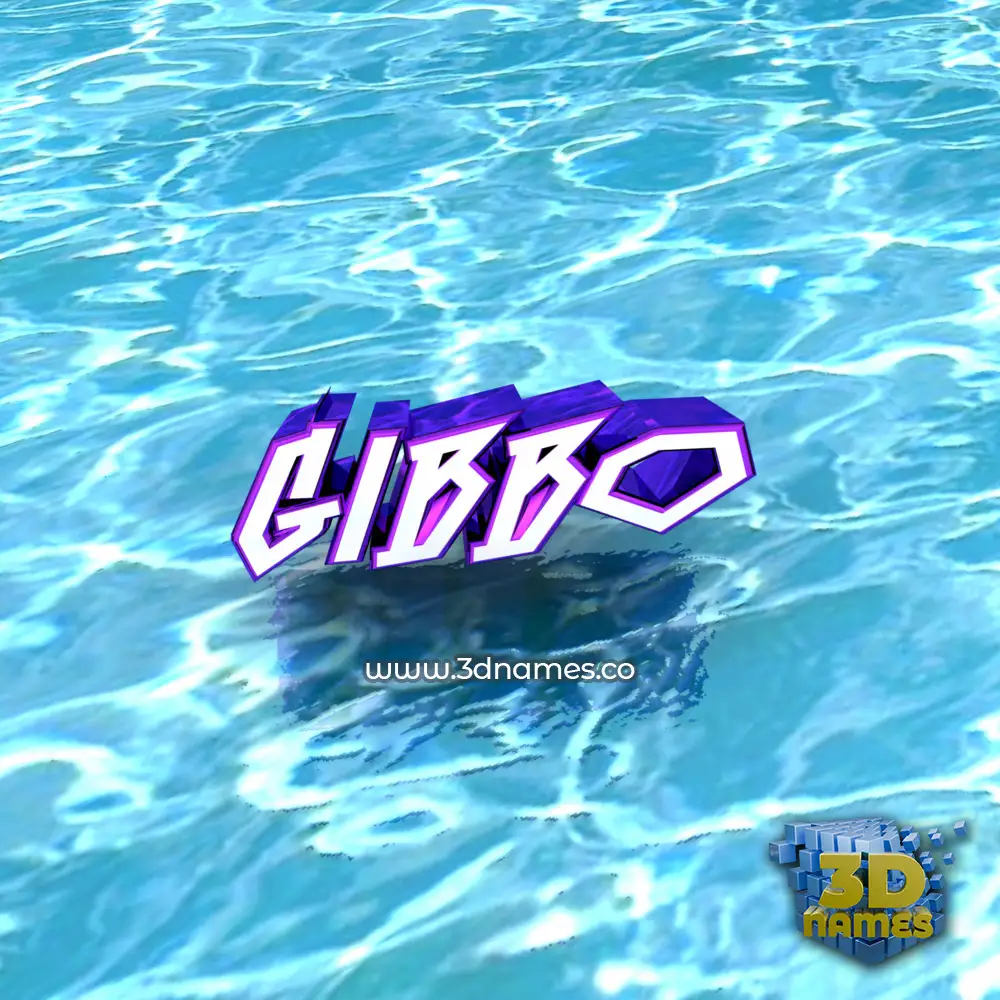 gibbo in Water style - 3D name wallpaper