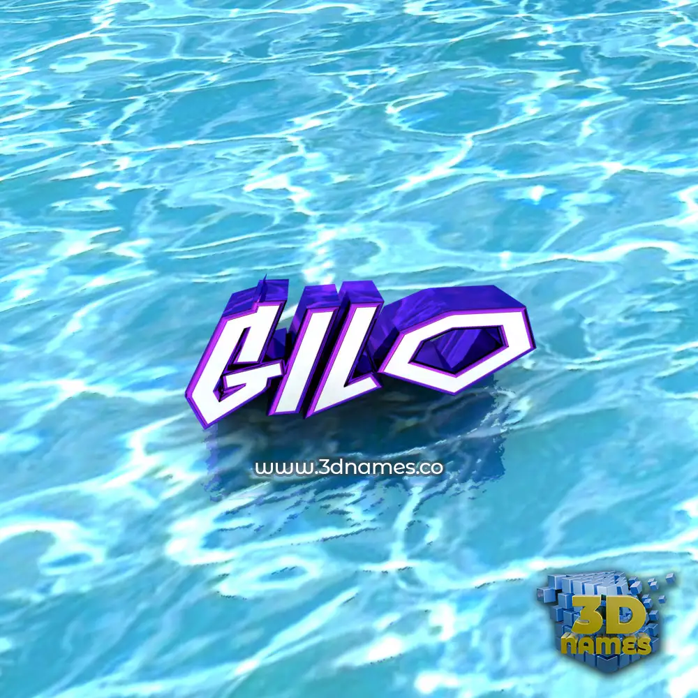 gilo in Water style - 3D name wallpaper