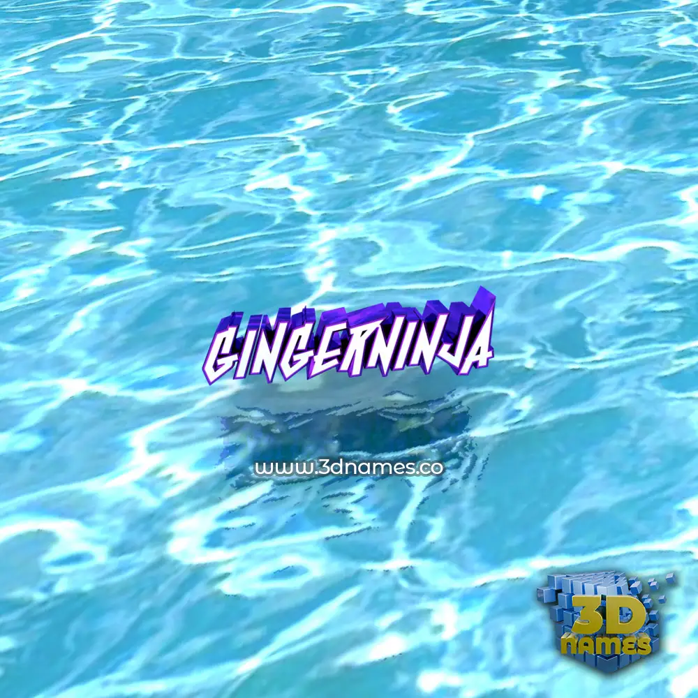 gingerninja in Water style - 3D name wallpaper
