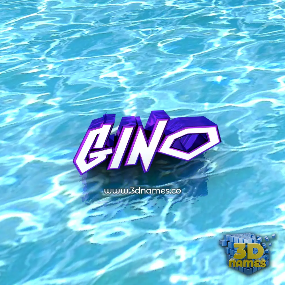 gino in Water style - 3D name wallpaper
