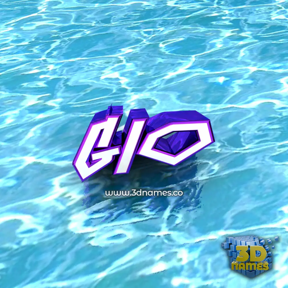 gio in Water style - 3D name wallpaper