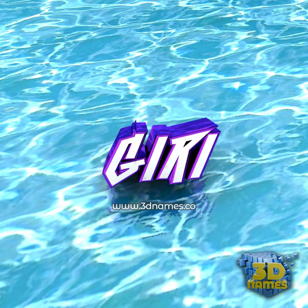 giri in Water style - 3D name wallpaper