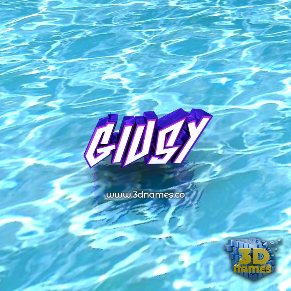 giusy in Water style - 3D name wallpaper