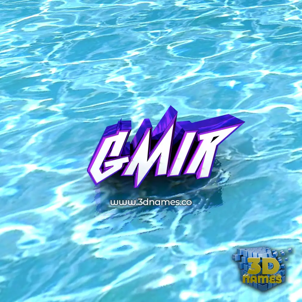 gmir in Water style - 3D name wallpaper