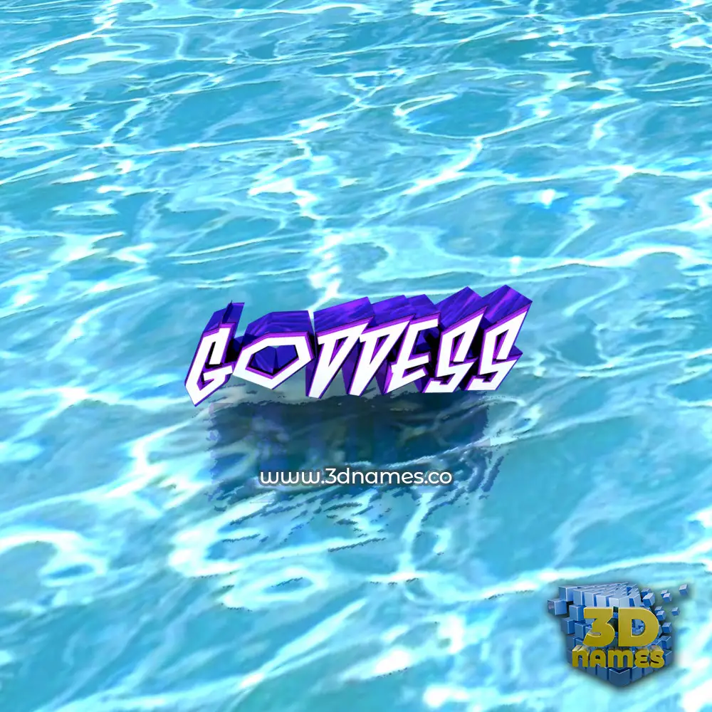 goddess in Water style - 3D name wallpaper