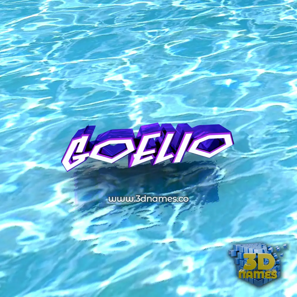 goelio in Water style - 3D name wallpaper