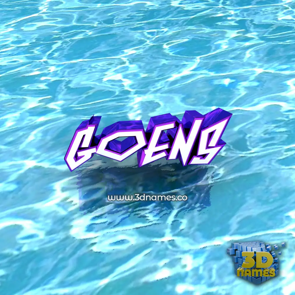 goens in Water style - 3D name wallpaper